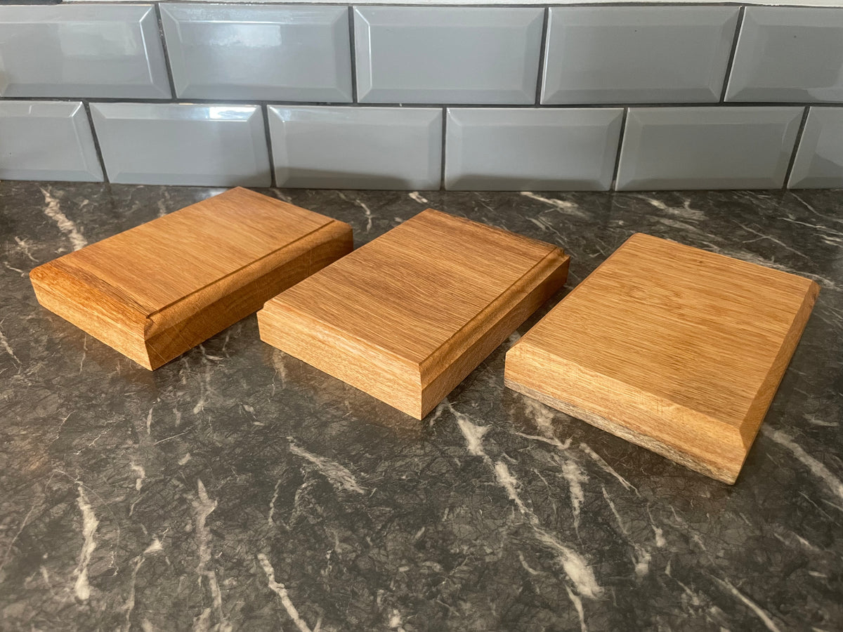 Solid oak plinths, trophy base