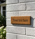 Personalised solid oak sign