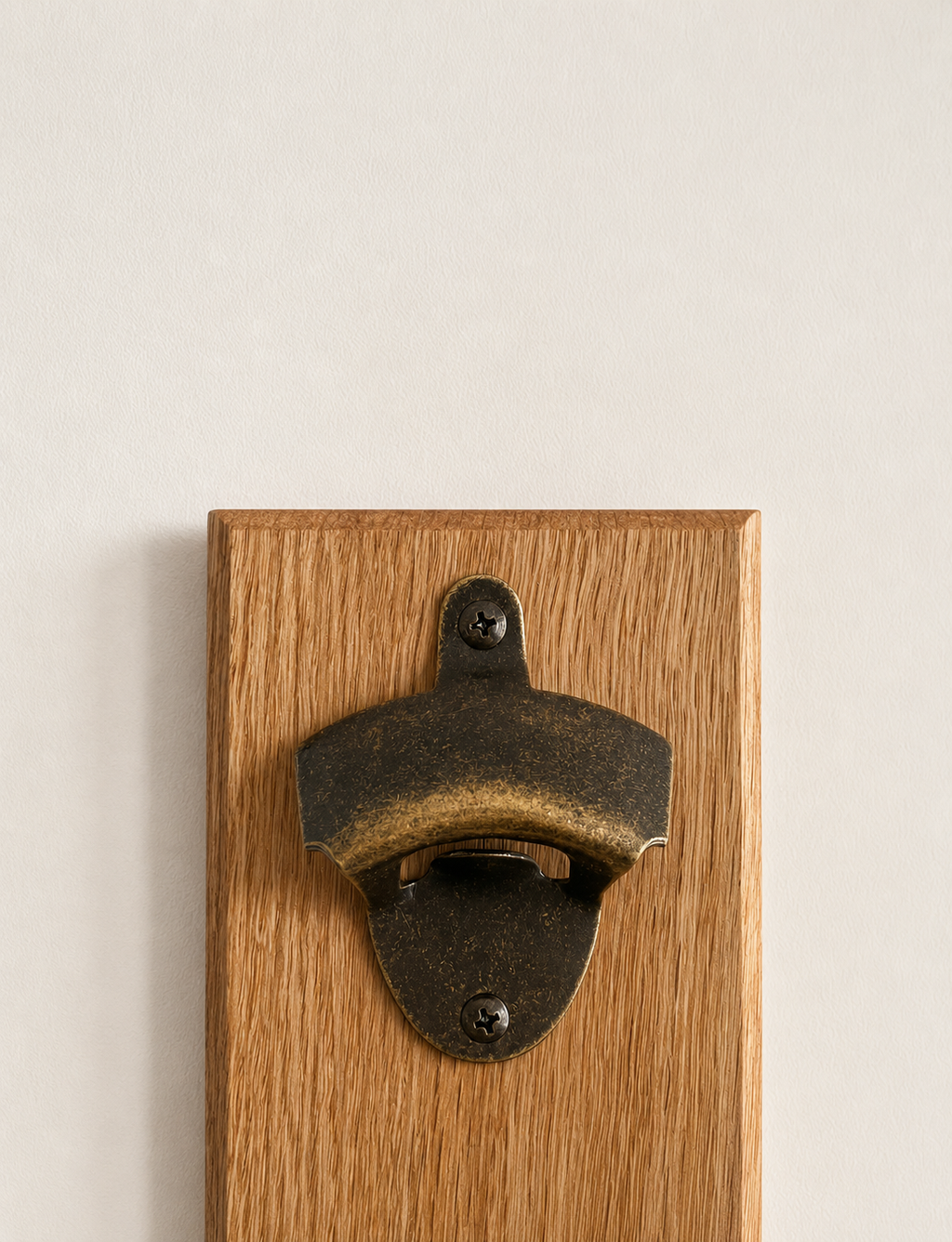 Personalised oak bottle opener