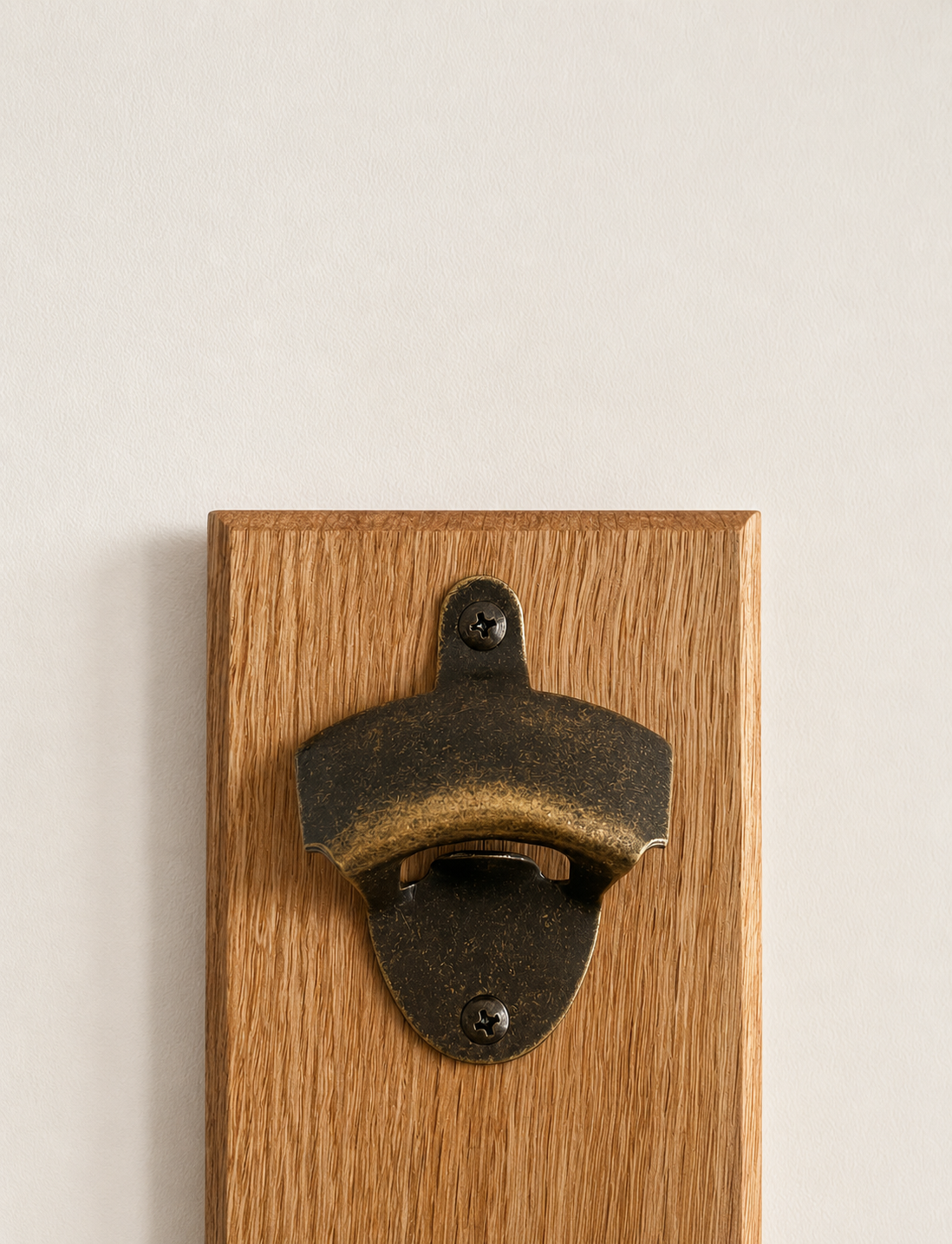 Personalised oak bottle opener