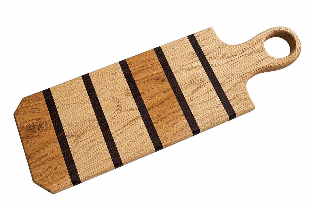 Cheese serving board with handle